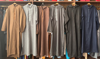 Qamis à capuche pour hommes musulmans, style islamique arabe saoudien marocain, fermeture éclair sur le devant, manches longues, vêtement traditionnel du Moyen-Orient