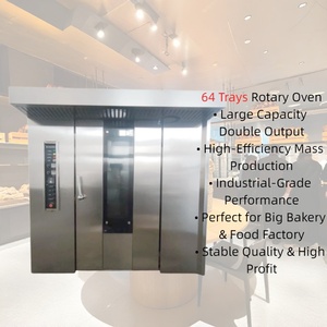 Horno Rotatorio de Alta Eficiencia de 32/64 Bandejas, Horno Industrial Eléctrico/a Gas para Panadería, para Fábrica Profesional de <span class=keywords><strong>Pan</strong></span> y Pasteles - Product Image 2