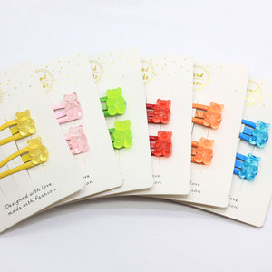 Accessori per <span class=keywords><strong>Capelli</strong></span> da Matrimonio, Fermagli a Forma di Orsetto Gommoso, Mollette Cartoon, Graziosi Fermagli a Forma di Animali, Elastici per <span class=keywords><strong>Capelli</strong></span> per Ragazze, 100 Pezzi - Product Image 5