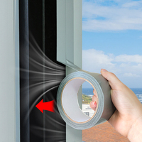 Cinta Adhesiva Resistente al Viento de 180 Micras, Removible sin Residuos, Fácil de Rasgar, Resistente a los Rayos UV, 30 Días, para Ventanas, Renovación, Sellado Interior contra Corrientes de Aire