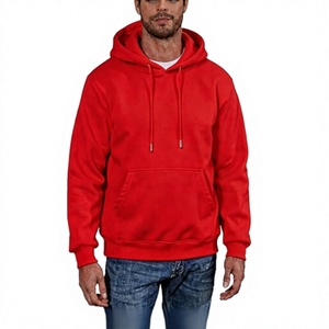 Men's 100% Cotton 300gsm V-neck Blank Heavy Weight Thick Windproof Waterproof Printing logo Regular Sleeve Flock Winter <b>Hoodie</b> - Product Image 1