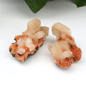Natural Orange Indian Apophyllite and Stilbite Zeolite Cluster Crystal Mineral Specimens - Product Image 3