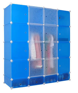 Tủ quần áo di động bằng nhựa có thể điều chỉnh PP tủ quần áo lớn tủ quần áo tủ quần áo với cửa ra vào - Product Image 4