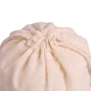 Sacs d'emballage en coton biologique écologiques en mousseline personnalisés avec cordon de serrage pour femmes, vente en gros - Product Image 5