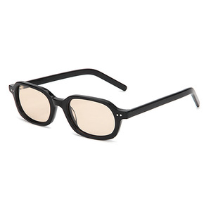 Lunettes de soleil ovales rétro, monture intégrale marron, verres anti-lumière bleue, unisexe, légères, usage quotidien, adulte - Product Image 4