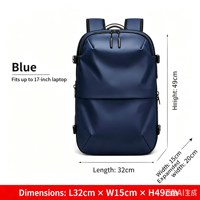 Sac à dos pour ordinateur portable en polyester Oxford imperméable, durable, extensible, grande capacité, léger, respirant, unisexe