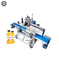 Machine d'étiquetage automatique électrique JH haute productivité pour pots de miel, bouteilles de vin, boîtes de conserve de thon et autres contenants, avec étiquettes autocollantes en bois