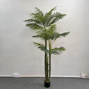 Palmeras en maceta artificiales de plástico y bambú para hoteles, hojas decorativas de simulación, hierba plantada, suministros de jardín, bonsái - Product Image 5