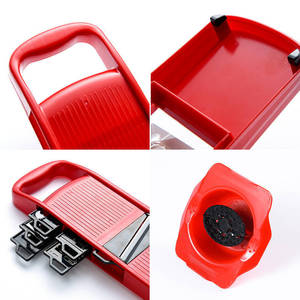 Multifunctional <b>Vegetable</b> <b>Cutter</b> Red Kitchen Slicer Shredder With Storage Box And Peeler For <b>Vegetables</b> - Product Image 4