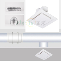 Smart New AC Moteur Salle de bain Extracteur d'air Ventilateur d'extraction avec minuterie Smart Plafond Bain Ventilateur Conduit Connexion Toilette Ventilation