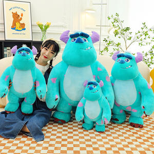 หมอนตุ๊กตายัดไส้รูปสัตว์ผ้ากำมะหยี่ขนสีฟ้าของมหาวิทยาลัยเจมส์ซัลลิแวนขนสีฟ้าโลโก้ออกแบบได้ตามต้องการ - Product Image 4