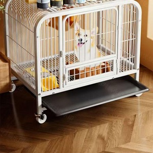 Customized Indoor Large Metal <b>Dog</b> Cage square Tube Wire <b>Dog</b> Cage Anti-impact <b>Dog</b> Cage with Tray for Easy Cleaning - Product Image 4