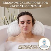 Weihang Oreiller de baignoire en maille 3D papillon lavable en machine écologique avec ventouse Coussin de spa Livraison directe transfrontalière