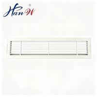 Grille d'aération simple à déflection réglable en aluminium pour l'alimentation en air de climatisation, pour plafond de bureau