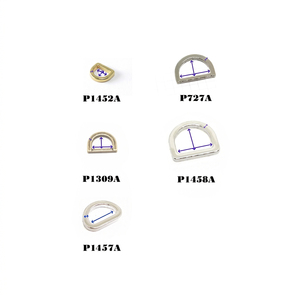 Hebilla en D de Aleación de Zinc para Correa de Bolso, Tipo Anillo, Accesorios Libres de Plomo/Níquel, Certificado OEKO-TEX para Bolsos y Prendas - Product Image 1