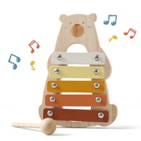 Xilófono de Madera con Placas de Aluminio, 5 Tonos, Juguete Educativo para Guitarra (115g)