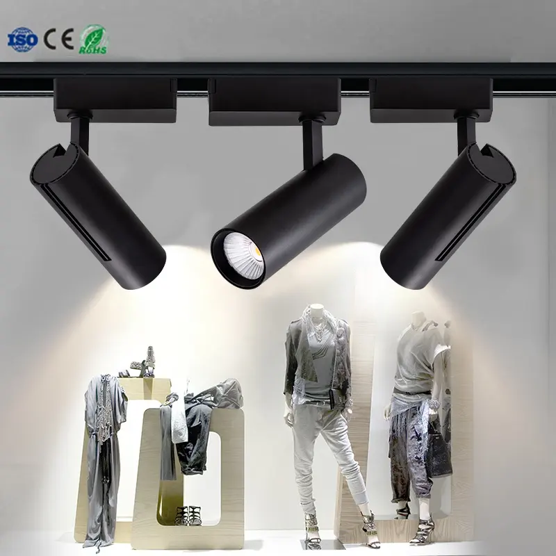 25 Wát COB LED spot ánh sáng theo dõi CE ROHS thiết kế chất lượng cao LED ánh sáng theo dõi 5 năm bảo hành LED ánh sáng theo dõi cho cửa hàng quần áo