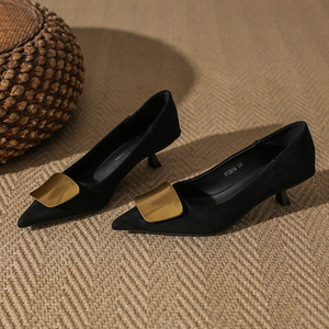 Spring Summer Fashion Trend Korean PU Soft Height Increasing Hard-Wearing Comfortable Evergreen Anti-Slip 7.5cm Pumps - Product Image 2