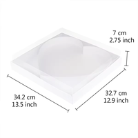 Boîte cadeau en carton en forme de cœur avec couvercle transparent pour charcuterie, friandises, fruits rouges et papiers cadeaux