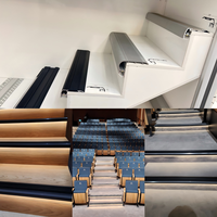 Marches d'escalier personnalisées 65 mm 28 mm, profilé en aluminium LED 5000K, éclairage de marche d'escalier avec CRI Ra90, design moderne et dimmable