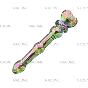 Productos para adultos, tapón Anal plateado de vidrio en forma de corazón, Juguetes <span class=keywords><strong>sexuales</strong></span> para mujeres, Anal estimulador, tapón Anal, Juguetes <span class=keywords><strong>sexuales</strong></span> para mujer Gay - Product Image 1