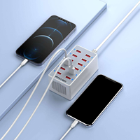 Station de charge USB 12 ports 60W, station de charge rapide intelligente multi-ports pour smartphones, pour téléphone 17, 16, 15