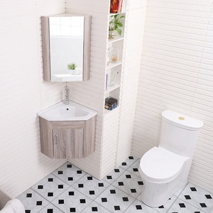 New Design <strong>Wall</strong> Mounted <strong>White</strong> Corner Pvc <strong>Bathroom</strong> Wash Basin <strong>Cabinet</strong> - Product Image 4