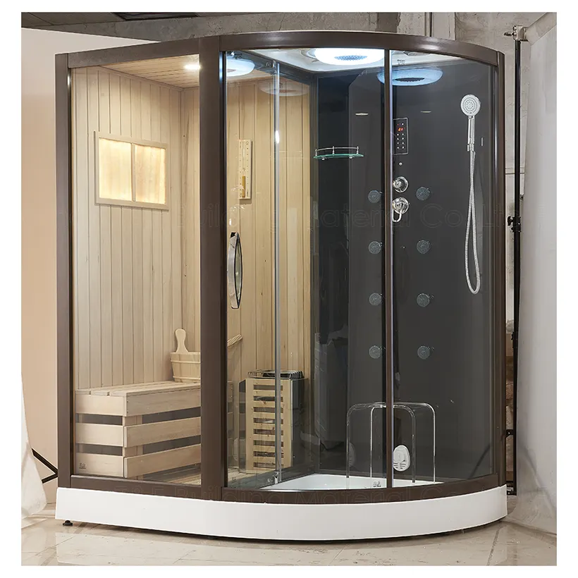 Sauna à infrarouge Portable en bois, salle d'extérieur, salle de vapeur pour sèche et humide, pièces