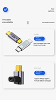 Adaptateur USB-C mâle vers femelle 100W, adaptateur d'extension USB-C, adaptateur 40GB, prise en charge de toutes les fonctions, 8K