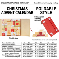 Boîte de calendrier de l'Avent en blocs de construction vides en gros, personnalisable, remplissable, mini-puzzle de briques magnétiques, emballage de compte à rebours de Noël