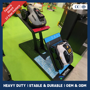 Présentoir métallique pour outils de jardin et outils électriques, support d'exposition pour tondeuses à gazon, personnalisable avec logo, idéal pour usine OEM et showroom - Product Image 1