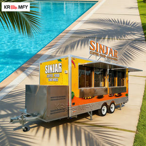 Carrito Móvil de Fibra de Vidrio y Aluminio para Playa y Parque, Parrilla para Barbacoa, Equipo de Cocina, Remolque de Comida Rápida para Turismo - Product Image 1