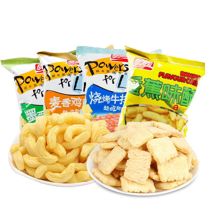 Panpan 105 г Вкус банана, хрустящая экзотическая закуска, Воздушная еда, здоровая закуска