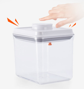 China Supply Airtight Pop Push Kitchen Cereal Contenedor de almacenamiento de alimentos secos. Caja hermética grande hermética para alimentos - Product Image 2
