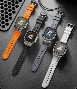 Bracelet de montre en silicone liquide en gros pour Apple Watch Ultra 49mm SE 44mm Series 10/11 46mm avec boucle ardillon en acier inoxydable - Product Image 1