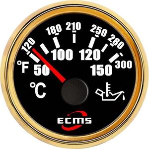 Jauge de température d'huile 50-150 52mm 316L pour yacht, bateau, camping-car et modification de voiture, pièces et accessoires essentiels - Product Image 1