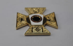 プレミアムメタルアートワークキャスト記念メダル自然 & 幾何学的デザイン彫刻ロゴ & クロス - Product Image 2