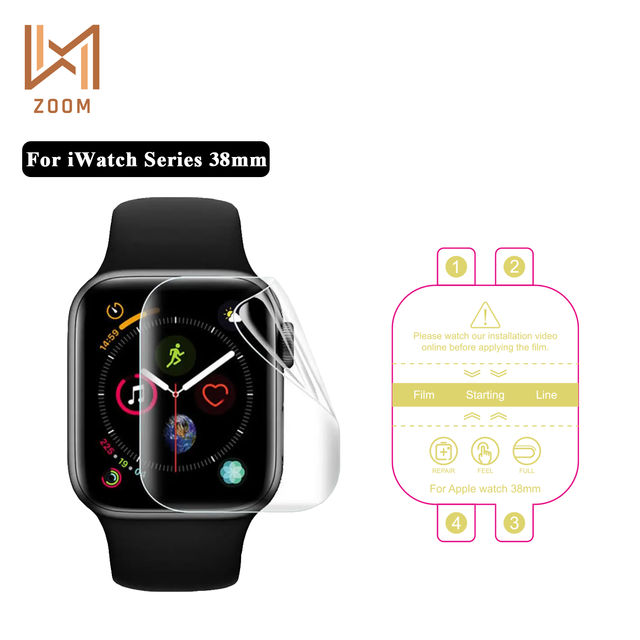 Auto Repair Hydrogel EPU Film Smart Watch Screen Protector Easy Install 3D Radiant for Apple Watch Series 7 8 9 10 49 45 44