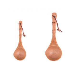 ช้อนตักซุปไม้,ช้อนโต๊ะไม้ธรรมชาติสำหรับปรุงอาหารทัพพีตักซุปทัพพีช้อนตักสำหรับเสิร์ฟโจ๊กทำจากไม้เป็นมิตรกับสิ่งแวดล้อม - Product Image 1