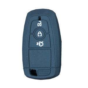 Housse de protection en silicone Fu+ pour clé de voiture, trois boutons, télécommande intelligente, noire, anti-chute, résistante à la corrosion, pour clés de véhicule - Product Image 1