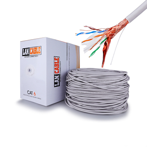 Nhà máy OEM Logo Cat6 Mạng Ethernet LAN Cáp UTP đồng trần <span class=keywords><strong>CCA</strong></span> 1000ft CuộN mèo 6 cáp 305M hộp giá thấp RJ45 - Product Image 1