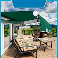 Auvent rétractable extensible sur mesure pour extérieur, structure en aluminium, résistant au vent, télécommande, protection UV en acrylique enduit PA, usage commercial