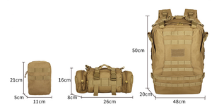 Ransel taktis luar ruangan kapasitas besar, dengan tas keamanan & perlindungan mendaki sistem MOLLE - Product Image 6