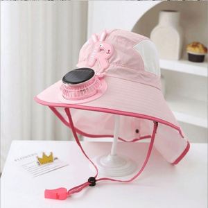 Wholesale <b>Summer</b> Fan <b>Hats</b> for Children Sun Protection Bucket <b>Hat</b> <b>Summer</b> Solar Fan Fisherman <b>Hat</b> - Product Image 3