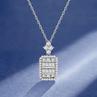 ZHILIAN vente en gros nouveau Design bijoux S925 colliers Simple Zircon mode en argent Sterling plaque d'or pendentif collier pour les femmes