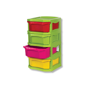 Archivador Móvil de Gran Capacidad con 4 Cajones, Organizador de Archivos de Plástico para Oficina, Hogar, Dormitorio - Product Image 1