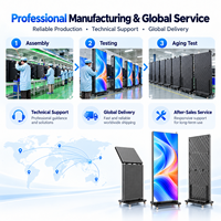 Écran LED portable pliable en trois parties TOOSEN P1.53 P2 P3.076, mur vidéo, service frontal, écran ultra fin pour la publicité dans les centres commerciaux