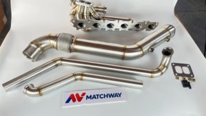 Высокопроизводительный выпускной коллектор MATCHWAY из нержавеющей стали SS304 толщиной 3 мм с двойной спиралью T4 для BMW Gen1 B58, качественный выпускной коллектор-даунпайп - Product Image 4