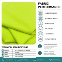 Tela Tricot Elástica Suave de Secado Rápido para Trajes de Baño y Ropa Deportiva, 185 g/m², 87% Poliéster, 13% SP