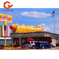Modèle de ballon gonflable publicitaire en forme de hot-dog et de saucisse pour l'extérieur